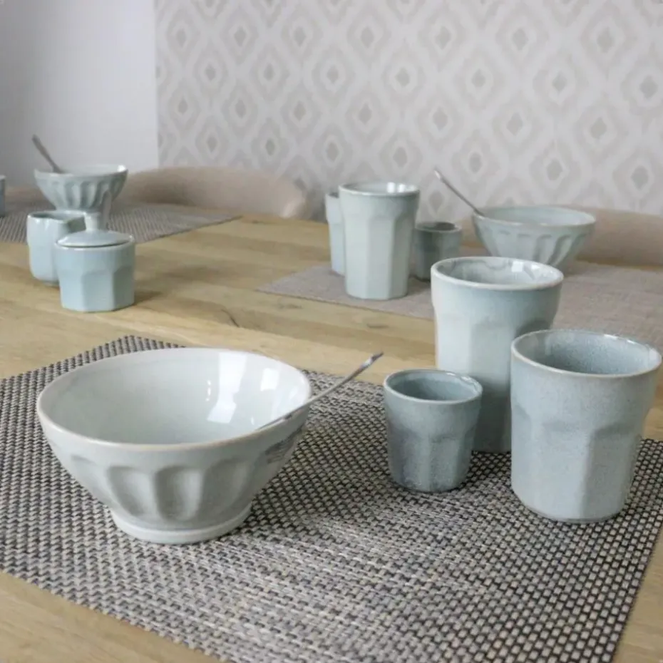 OTIX Soepkommen Zonder Oor Set van 6 Schaaltjes 560ml Licht Blauw Aardewerk ELM