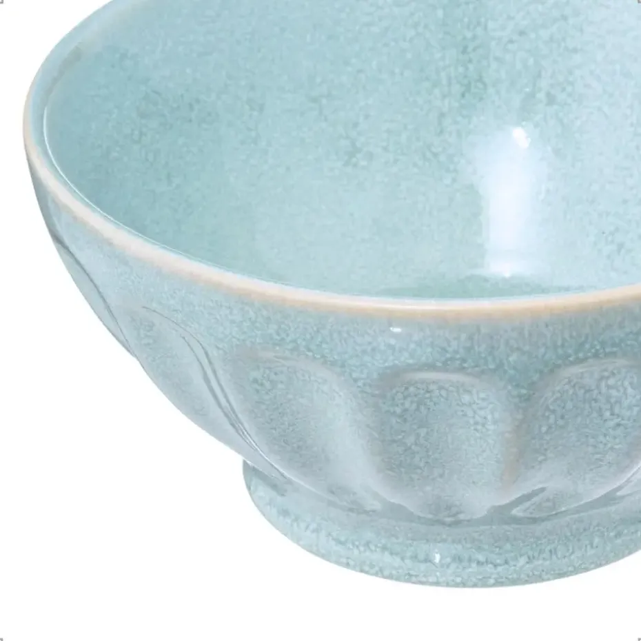 OTIX Soepkommen Zonder Oor Set van 6 Schaaltjes 560ml Licht Blauw Aardewerk ELM