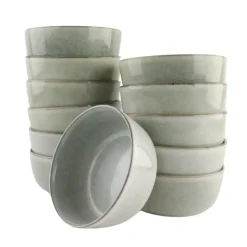 OTIX Soepkommen Zonder Oor Set van 12 600ml Groen Aardewerk BEECH