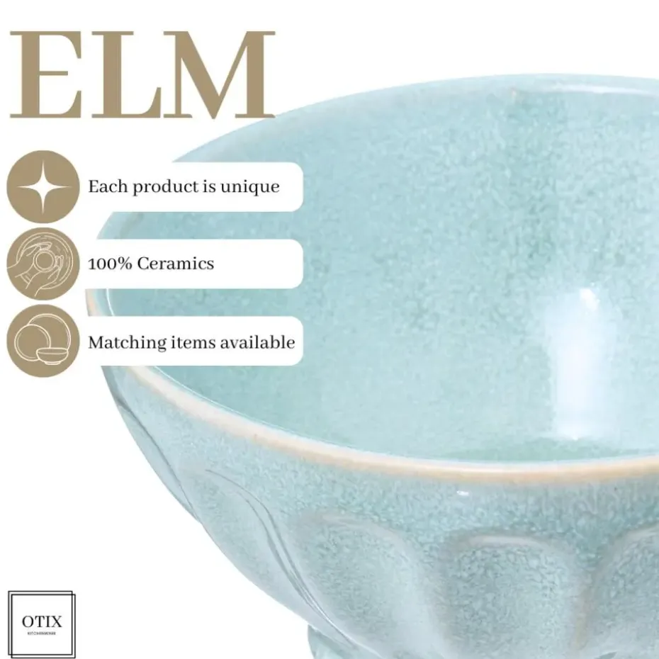 OTIX Soepkommen Zonder Oor Set van 12 Schaaltjes 560ml Licht Blauw ELM