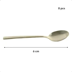 OTIX Theelepels Koffielepels Kleine Lepels Set van 8