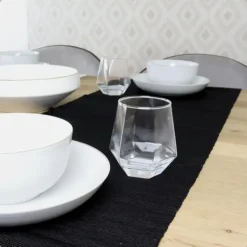 OTIX Waterglazen Set van 12 300ml Diamant vorm Transparant Glas