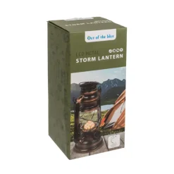 Out of the Blue Stormlantaarn LED - metaal - brons/bruin - 15 x 25 cm