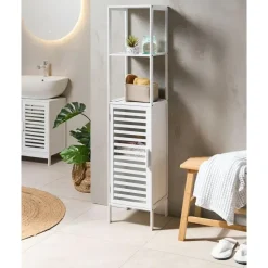 OWASSO - Badkamerkast - Wit - Bamboehout