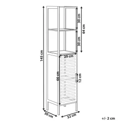 OWASSO - Badkamerkast - Wit - Bamboehout
