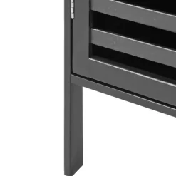 OWASSO - Badkamerkast - Zwart - Bamboehout