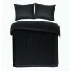 Papillon dekbedovertrek Satijn Streep - 240x200/220 cm - Zwart
