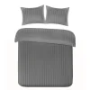Papillon dekbedovertrek Satijn Streep - 200x200/220 cm - Grijs