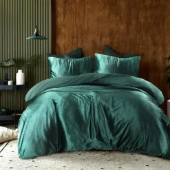 Papillon dekbedovertrek Uni Velvet - 200x200/220 cm - Groen