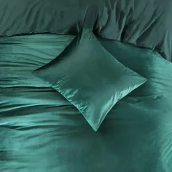 Papillon dekbedovertrek Uni Velvet - 200x200/220 cm - Groen