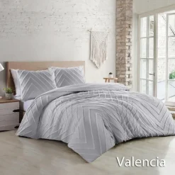 Papillon Valencia Dekbedovertrek - Eenpersoons - 140x200/220 cm - Grijs