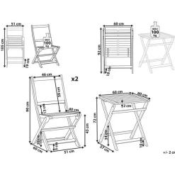 PARAGGI - Balkonset - Bruin - Acaciahout