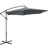 Parasol - duurzame Zweefparasol Ø300 cm – Kantelbaar - 3 meter doorsnede - Grijs