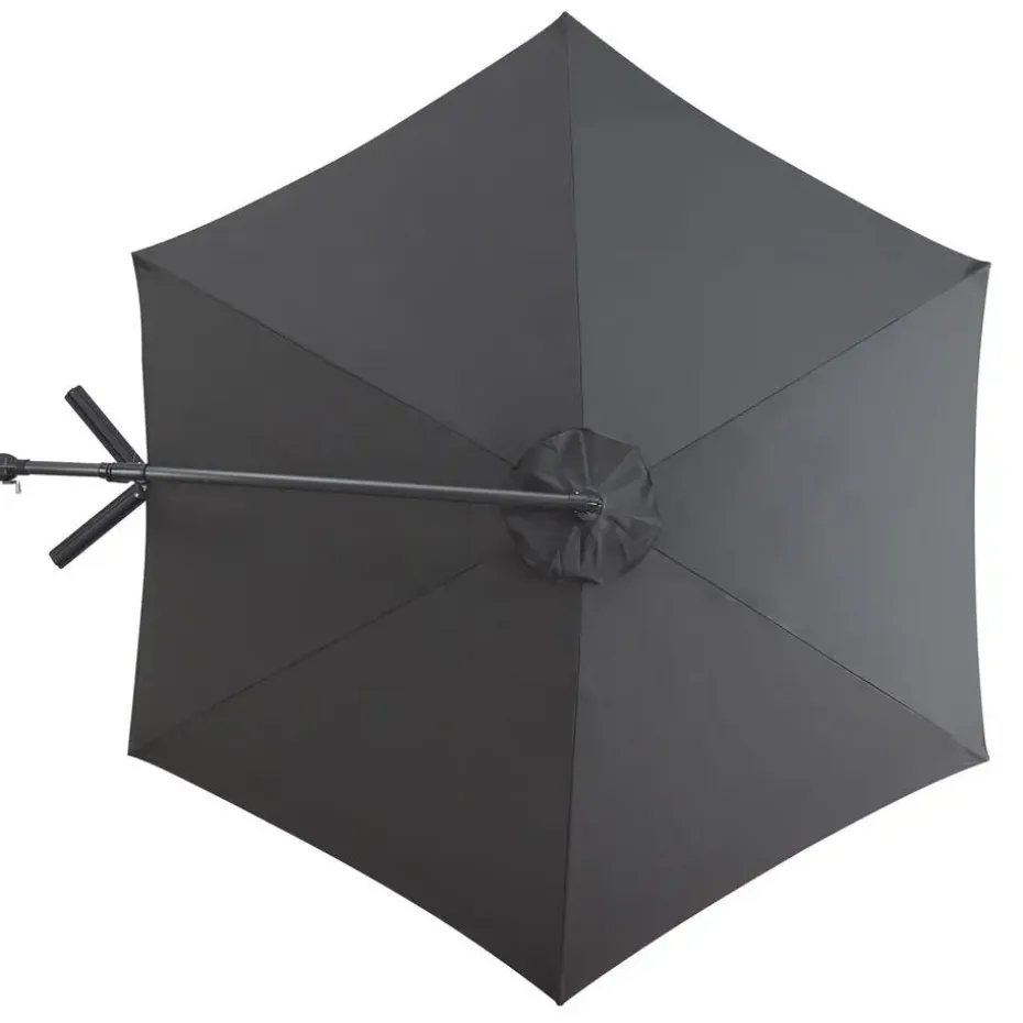 Parasol - duurzame Zweefparasol Ø300 cm – Kantelbaar - 3 meter doorsnede - Grijs