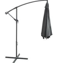 Parasol - duurzame Zweefparasol Ø300 cm – Kantelbaar - 3 meter doorsnede - Grijs