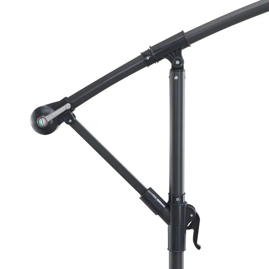 Parasol - duurzame Zweefparasol Ø300 cm – Kantelbaar - 3 meter doorsnede - Grijs