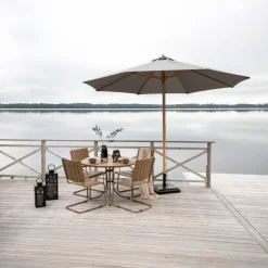 Parasol Grijs Stof - 330x330x258cm - Nypo