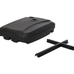 Parasolvoet kruisvoet - vierkant - antraciet grijs - 60 liter