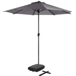 Parasolvoet kruisvoet - vierkant - antraciet grijs - 60 liter