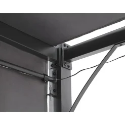 PARGA - Tuinpaviljoen - Zwart/Grijs - Polyester