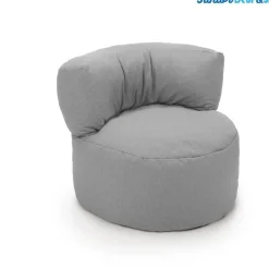 Parya - Zitzak Stoel Junior - Grijs - 70 x 50 cm - Kinderstoel met Vulling