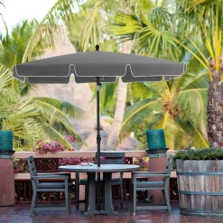 Parya Garden - rechthoekige parasol - Grijs - met Tas