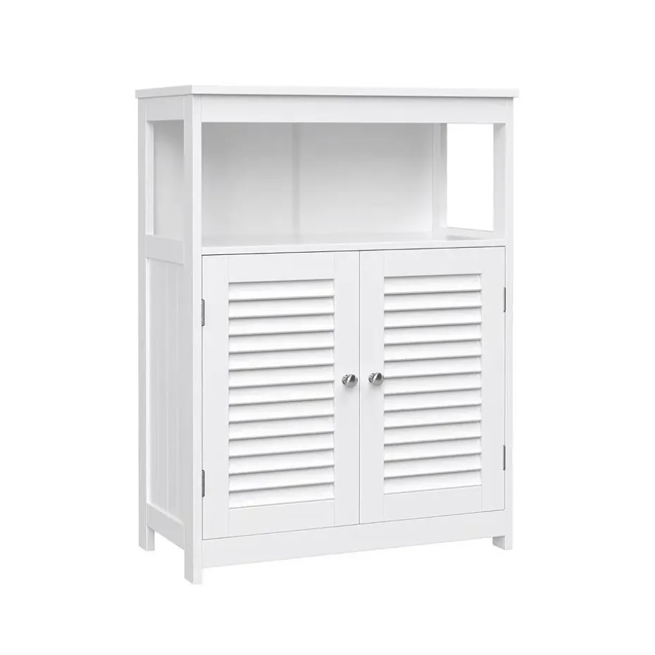 Parya Home - Badkamerkast - Vrijstaande Kast - 2 Deuren - Hout - Wit