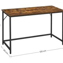 Parya Home - Computer bureau - Bruin-zwart - 120 x 60 x 75 cm