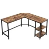 Parya Home - Hoekbureau - 138 x 50 x 75 cm - Metaal - Bruin
