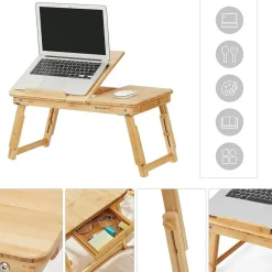 Parya Home - Houten Laptoptafel - Bamboe - Bruin