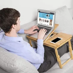 Parya Home - Houten Laptoptafel - Bamboe - Bruin