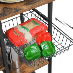 Parya Home - Keukenkast - Keukenrek - Industrieel - Hout - Bruin