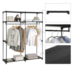 Parya Home - Opvouwbare Garderobekast - Zwart