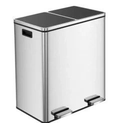 Parya Home - Prullenbak 60L - Roestvrij Staal