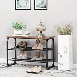 Parya Home - Vintage Schoenenrek - 6 Paar Schoenen