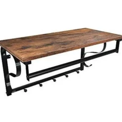 Parya Home - Wandkapstok - Metaal - Bruin