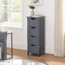 Parya Home Badkamerkast, badkamerkast, zijkast met 4 laden