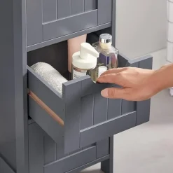 Parya Home Badkamerkast, badkamerkast, zijkast met 4 laden