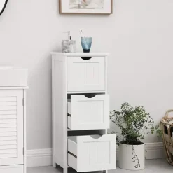 Parya Home Badkamerkast, badkamerkast, zijkast met 4 laden