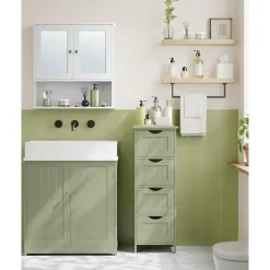 Parya Home Badkamerkast, badkamerkast, zijkast met 4 laden