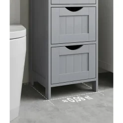 Parya Home Badkamerkast, badkamerkast, zijkast met 4 laden