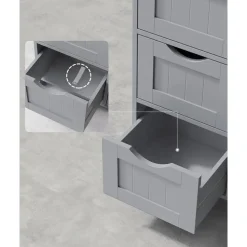 Parya Home Badkamerkast, badkamerkast, zijkast met 4 laden