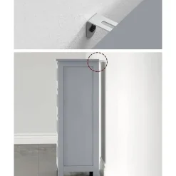 Parya Home Badkamerkast, badkamerkast, zijkast met 4 laden