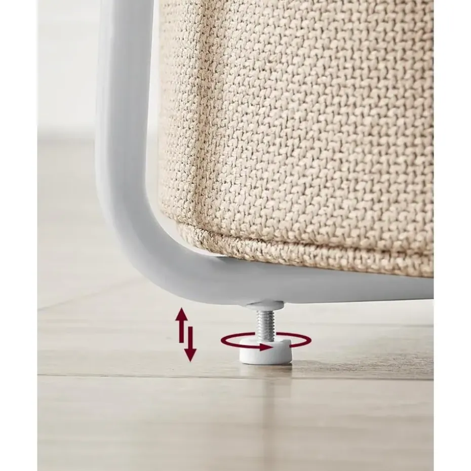 Parya Home Bijzettafel, ronde bijzettafel met stoffen mand