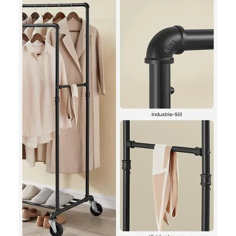 Parya Home Kledingrek metaal voor zware lasten tot 110 kg