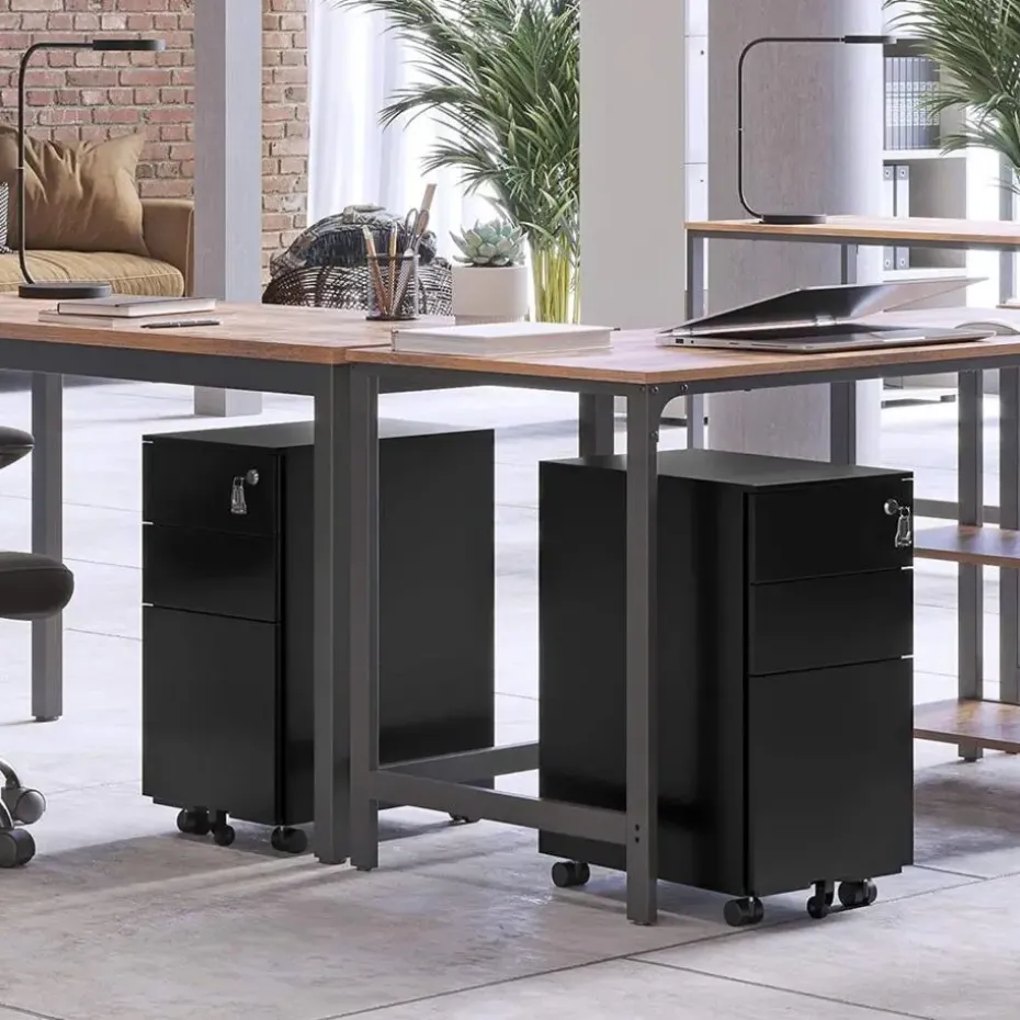 Parya Home Ladeblok bureau op wieltjes 3 Lades