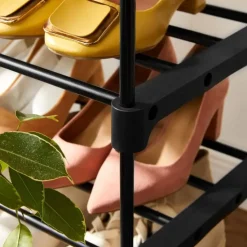 Parya Home metalen schoenrek met 5 niveaus - zwart