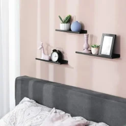 Parya Home Metalen wandplanken, set van 3, zwevende planken