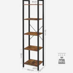 Parya Home Opbergrek met stalen frame, voor woonkamer