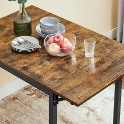 Parya Home Opvouwbare eettafel Vintage Bruin/Zwart